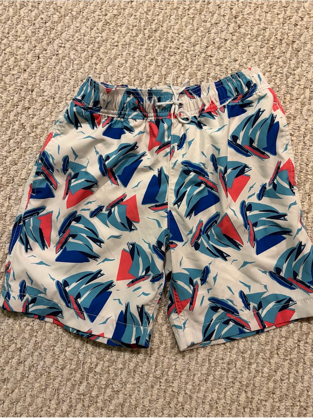 Crewcuts Sailboat Patterned Swim Shorts Boys Sz 12